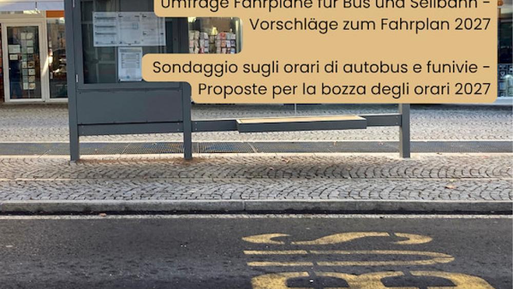 Vorschläge zum Fahrplan 2027 - Umfrage Fahrpläne für Bus und Seilbahn