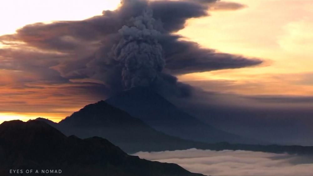  Vulkanausbruch  auf Bali 