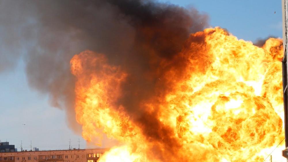 Here a gas station explodes in Russia