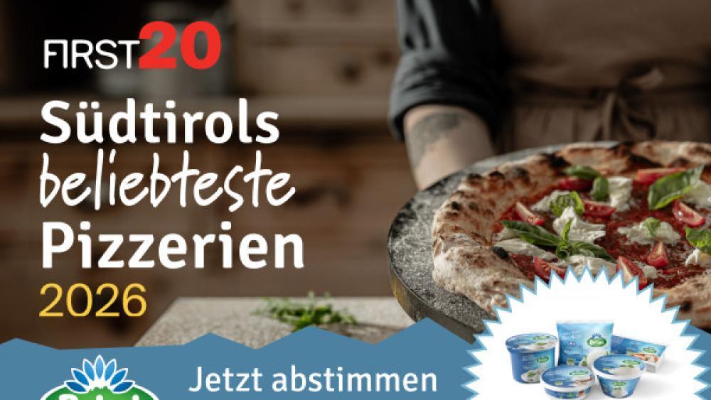 Deine Stimme zählt: First20 sucht Südtirols beliebteste Pizzerien