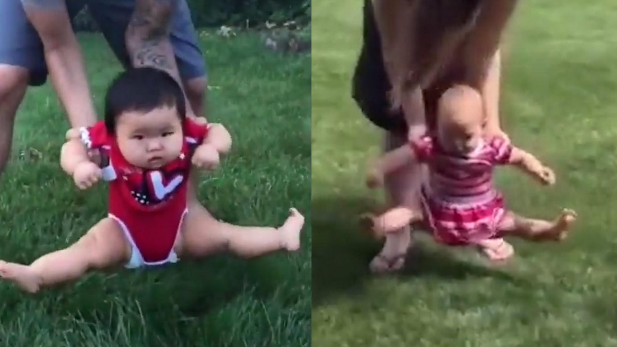 Diese Babys haben Angst vor Gras - Videos | stol.it