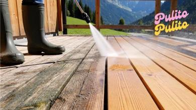 Zwei Südtiroler Studenten reinigen Terrassen, Einfahrten und Höfe. Ab 99 Euro.