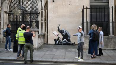 Mögliche Banksy-Statue im Zentrum Londons aufgetaucht