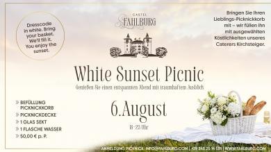 White Sunset Picnic at Castel Fahlburg