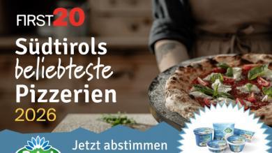 Deine Stimme zählt: First20 sucht Südtirols beliebteste Pizzerien