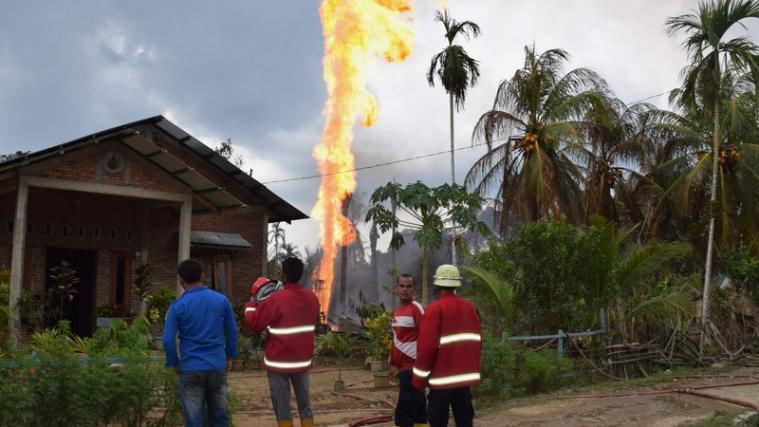 Die Feuersäule der Explosion war verheerend.