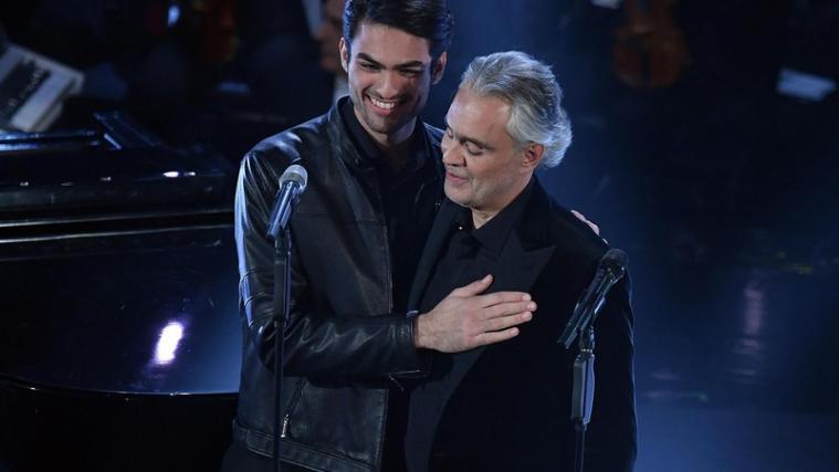 Matteo und Andrea Bocelli berührten mit ihrem gemeinsamen Auftritt auf dem Festival von Sanremo. - Foto: Ansa