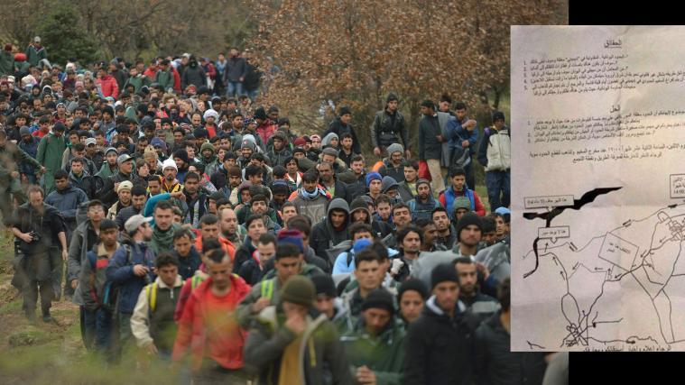 Bilder aus Idomeni von Montag. Hat ein Flugblatt die Menschen aufgeschreckt?