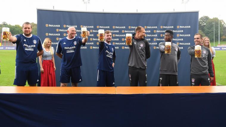 Im Maßkrugstemmen waren die Amateure nicht zu schlagen. Links im Bild Lukas Geiser aus Marling