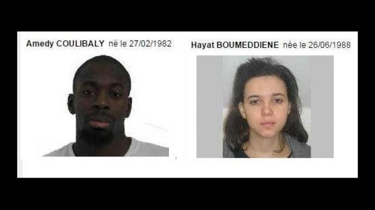 Die Polizei hat diese Fahndungsfotos herausgegeben: Die beiden Menschen sollen die Geiselnehmer im Osten Paris sein.