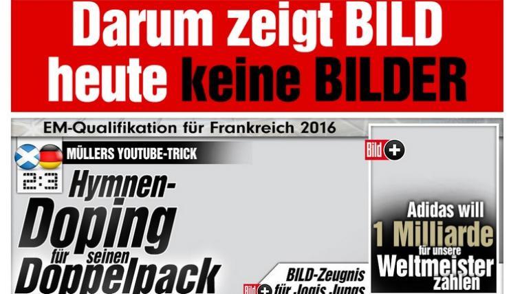 Auch das Online-Portal der "Bild" verzichtet am Dienstag auf Bilder. - Archivbild