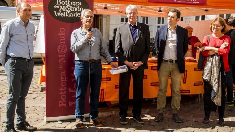 Von Links: Günther Gramm, Helmut Bachmayer, Renzo Caramaschi, Nicola Bottazzo und Maria Laura Lorenzini.