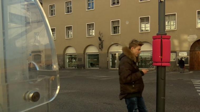Die pinkfarbenen Stoßdämpfer sollen vor Unfällen schützen. - Foto: STHeute