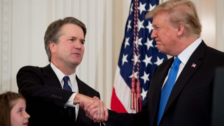Jurist Brett Kavanaugh (links) und US-Präsident Donald Trump (rechts).