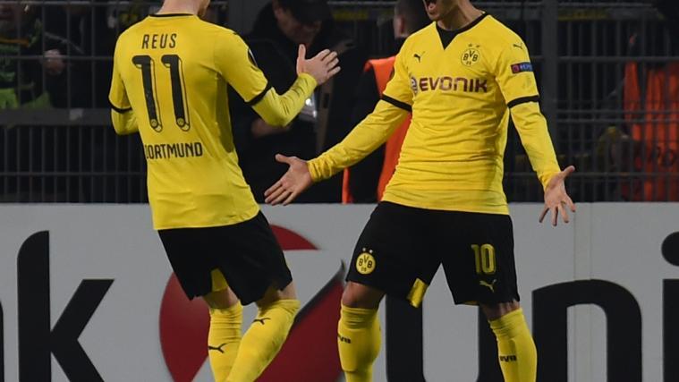 Grund zum Jubeln: Marco Reus (links) und Henrikh Mkhitaryan.