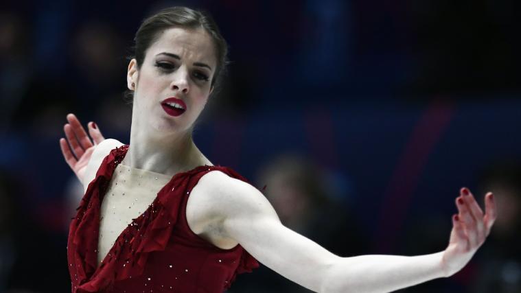 Carolina Kostner zeigt ihr Können.