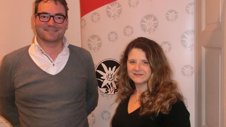 Die neue Vorsitzende Beatrix Burger Plotegher mit ihrem Stellvertreter Stefan Wieser.