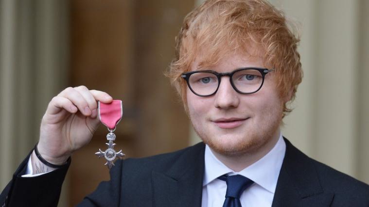 Ed Sheeran hat den Verdienstorden des britischen Königshauses erhalten.