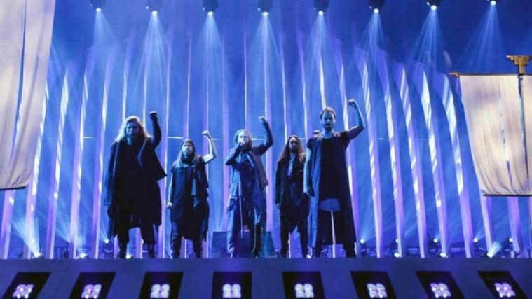 Rasmussen tritt in Lissabon für Portugal an - und erzählt die Geschichte der Wikinger. - Foto: Eurovision