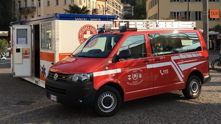 Die Freiwillige Feuerwehr und das Weiße Kreuz sind beim Stadtfest vertreten. Foto: FFW Bozen