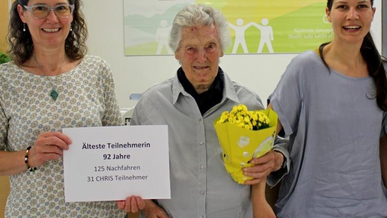 3 Generationen: Tochter Klara Theiner, Friederike Wellenzohn Theiner und. Enkelin Sara Altstätter (Von Links). - Foto: Eurac Research