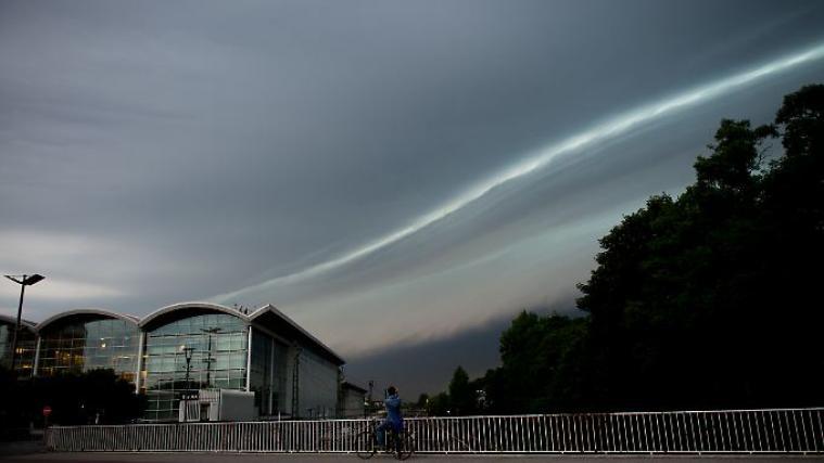 Unwetter wüten über Hamburg. - Foto. AH