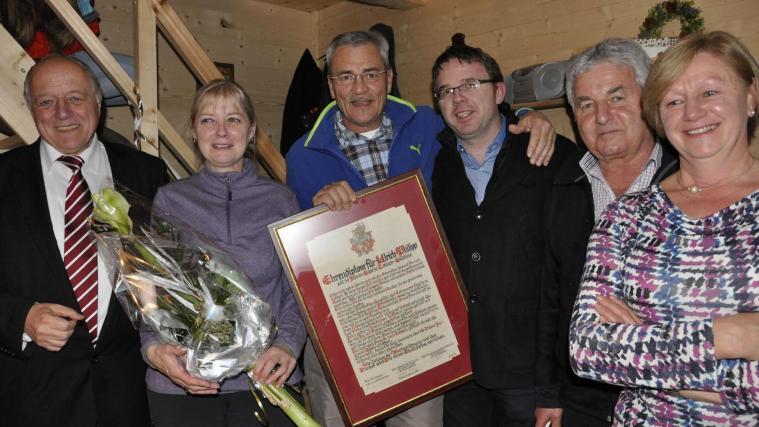 Guido Bocher, Annelie und Ulrich Philipp, Andreas Trenker, Bernhard und Maria Mair (von links).