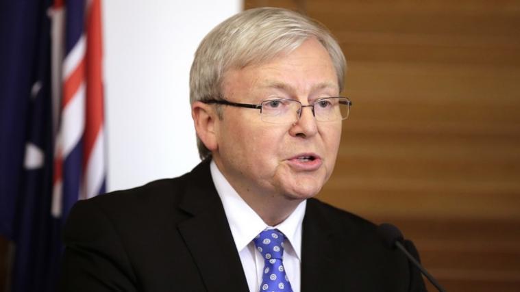 Kevin Rudd will Ban Ki Moon beerben.