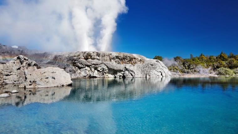 Geysire am Lake Rotorua sind nicht ungewöhnlich - ein Ausbruch dieser Größe hingegen schon. - Archivbild
