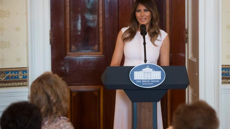 Melania setzt sich für denj bewussten Umgang mit Social Media ein.