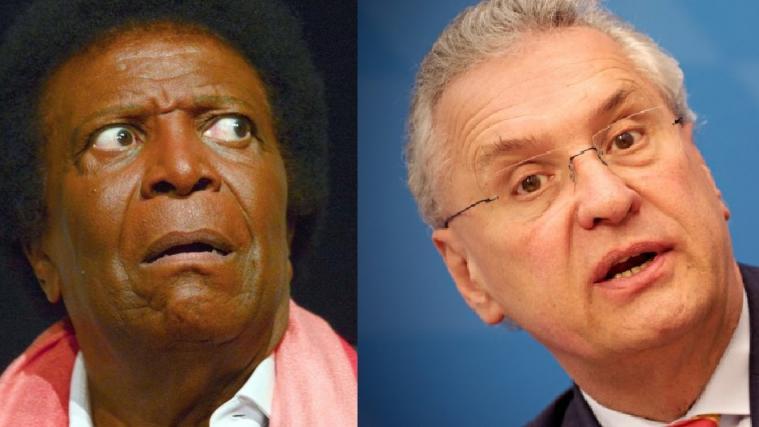 Joachim Herrmann (r.) hatte Robert Blanco als "wunderbaren Neger" bezeichnet.