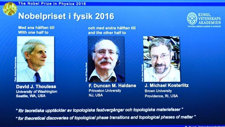 Die 3 Gewinner des Physik-Nobelpreises 2016