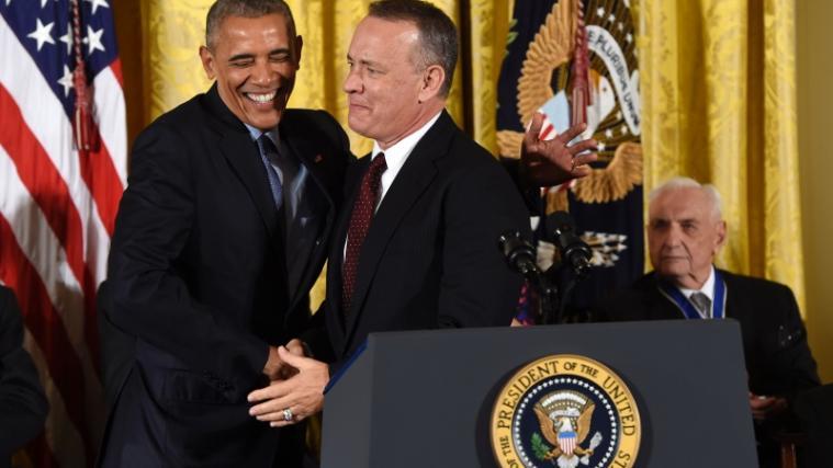 Besonders amüsant für US-Präsident Barack Obama war die Ehrung von Tom Hanks.