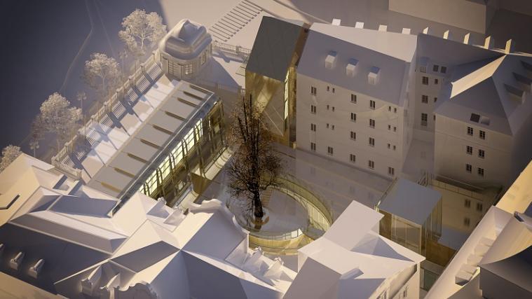 Der Innenhof des Palais Campofranco (im Bild ein Modell) wird von 3 Seiten aus zugänglich sein. - Foto: MdAA