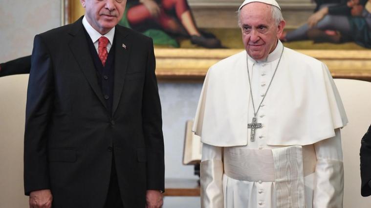 Erdogan bedankte sich bei Papst Franziskus für den freundlichen Empfang.