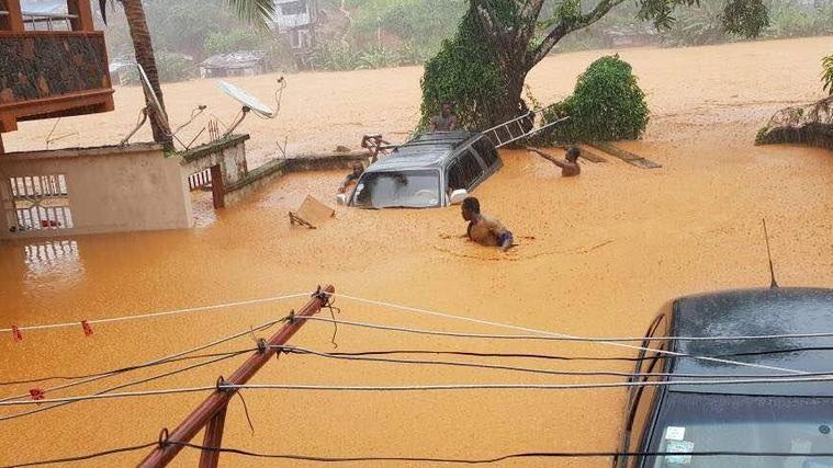 Bei Überschwemmungen und Erdrutschen sind in Sierra Leone angeblich mehr als 310 Menschen ums Leben gekommen. - Foto: Facebook
