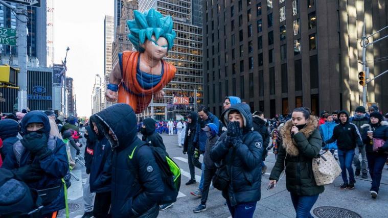 Trotz klirrender Kälte kamen zahlreiche Menschen zur Thanksgiving-Parade in New York.