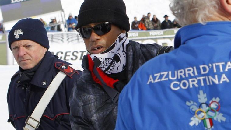 Tiger Woods ohne Zahn in Cortina