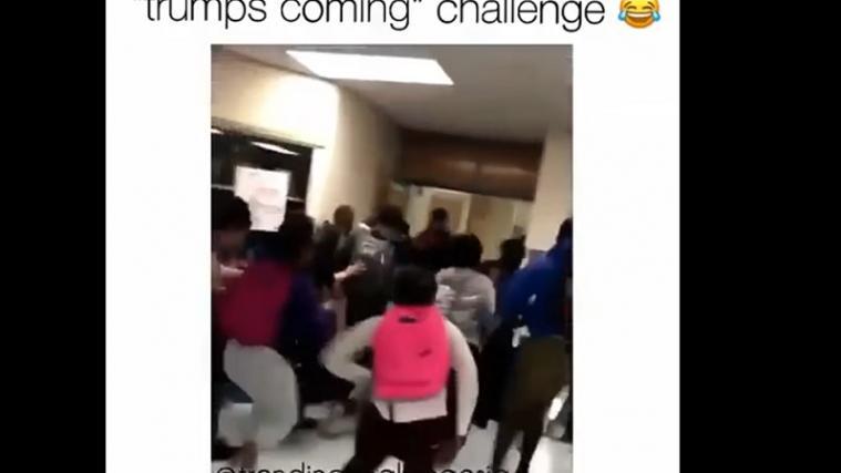 Die Videos mehren sich: Menschenmassen "flüchten" vor Trump. Foto: youtube