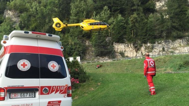 Im Einsatz waren das Rote Kreuz Gröden und der Landesrettungshubschrauber Pelikan II. - Foto: PAS