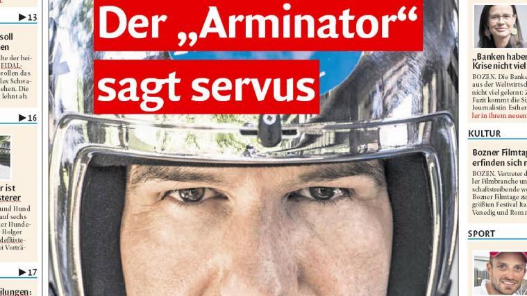 Titelbild der "Dolomiten"