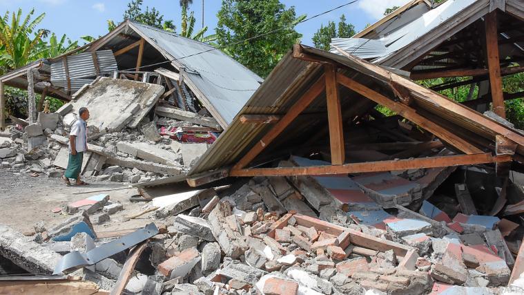 Das Beben der Stärke 6,4 hatte sich am Sonntag ereignet. - Foto: APA (AFP)