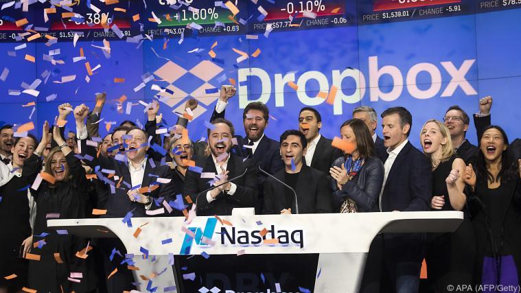 Gelungenes Börsendebüt von Dropbox Foto: APA (AFP/Getty)