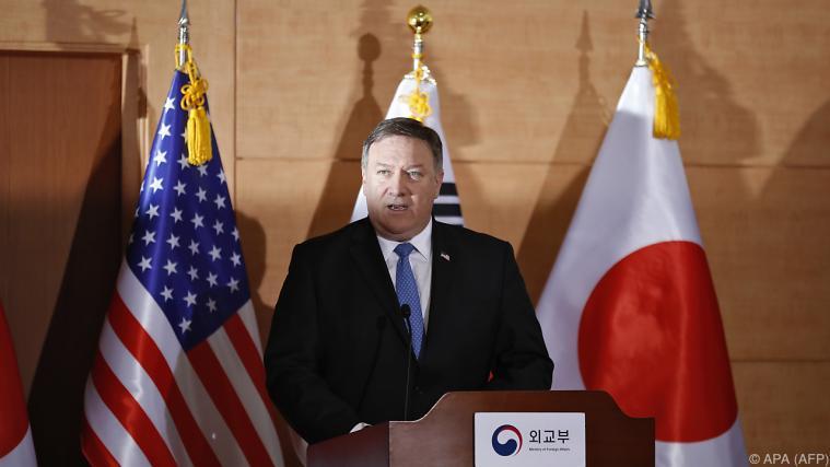 Pompeo machte die Position der USA noch einmal deutlich Foto: APA (AFP)