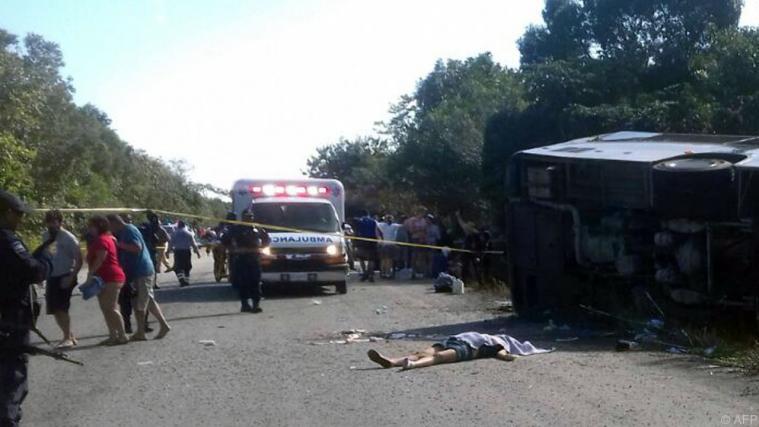 Die Urlauber waren auf dem Weg zu einer Maya-Stätte. - Foto: AFP