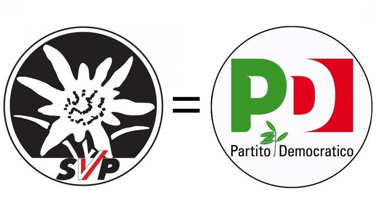 Südtiroler Volkspartei = Partito Democratico (© STF)