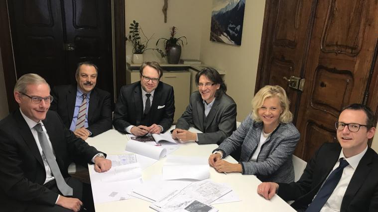 (von links) Werner Atz, Christoph Granaudo, Christoph Perathoner, Angelika Wiedmer, Lorenz Ebner.