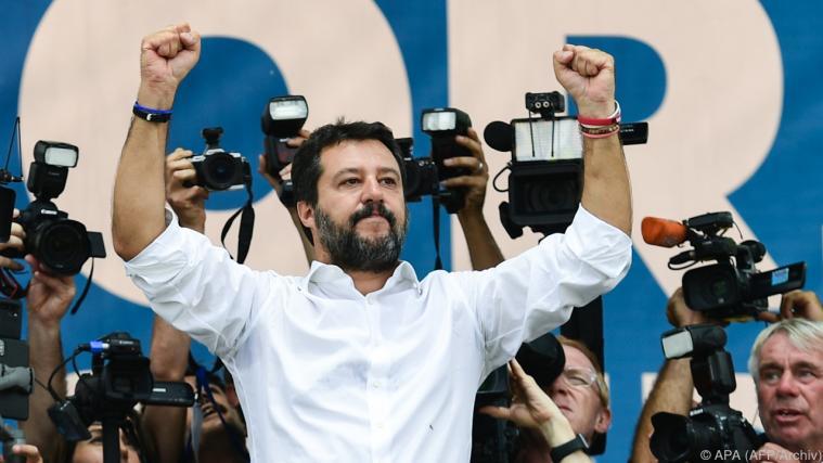 Salvini rief erneut zu einer Großdemonstration gegen die Regierung auf Foto: APA (AFP/Archiv)