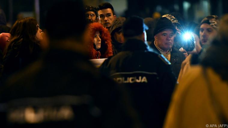 Anhänger der Bewegung "Gerechtigkeit für David" protestierten Foto: APA (AFP)