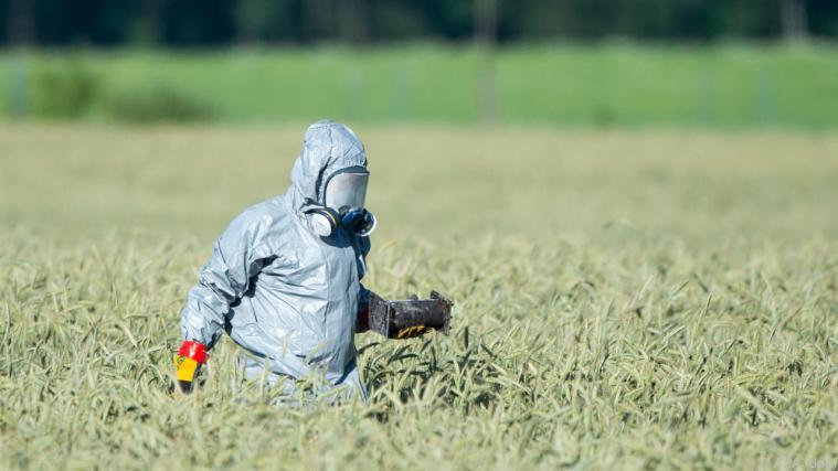 Experten untersuchen die Absturzstelle Foto: APA (dpa)